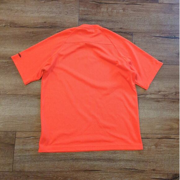 Columbia OS Oregon State Men's Medium Short Sleeve Shirt Neon Orange Mesh Sport - Picture 6 of 7